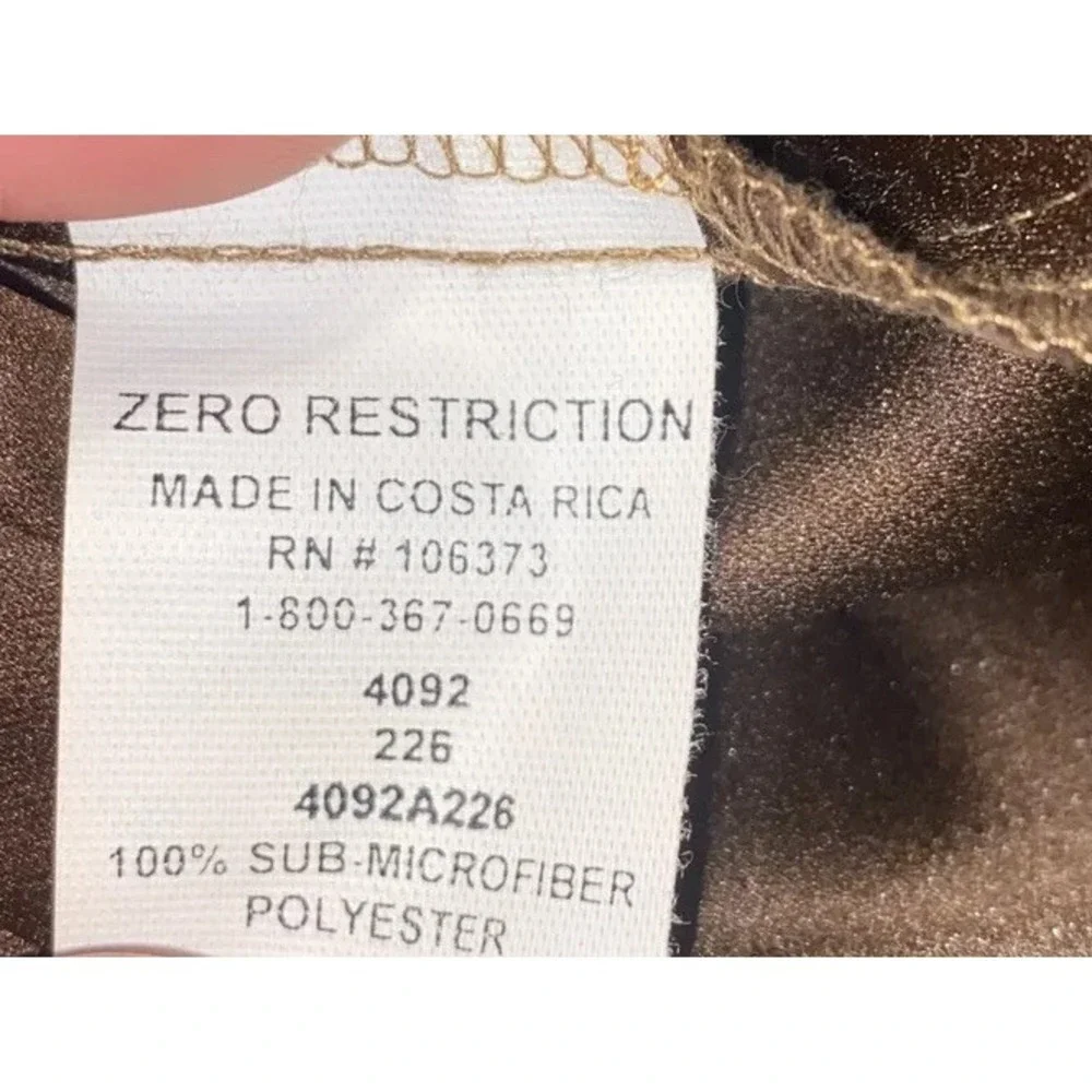 ZERO RESTRICTION Men's 1/4 Snap Microsuede Golf Vest‎ Sz Large Brown Check